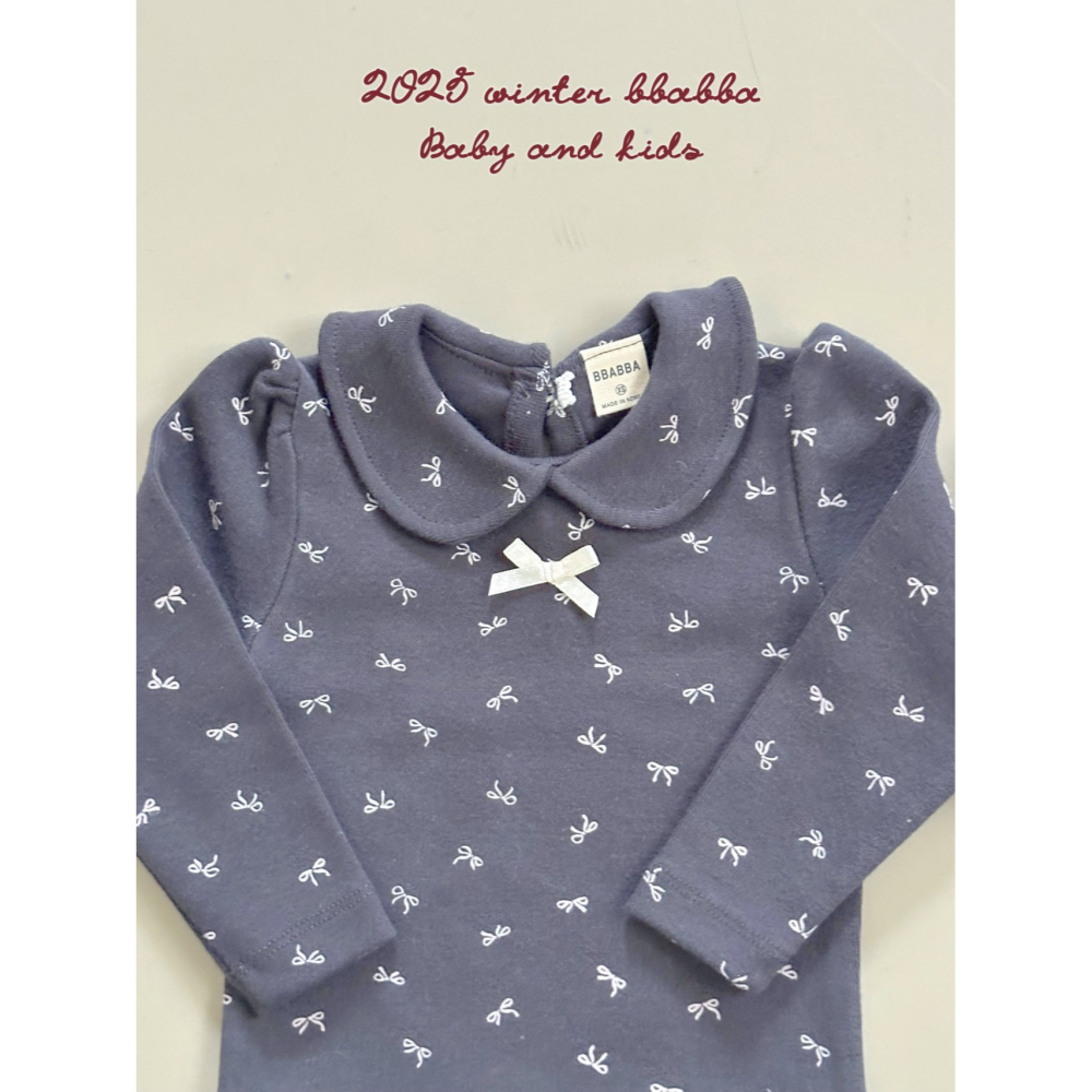 BBABBA 上衣 빠빠 데니리본카라T-細節圖6