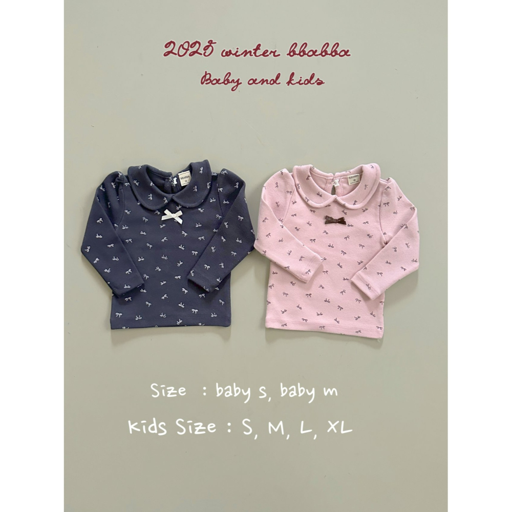 BBABBA 上衣 빠빠 데니리본카라T-細節圖7