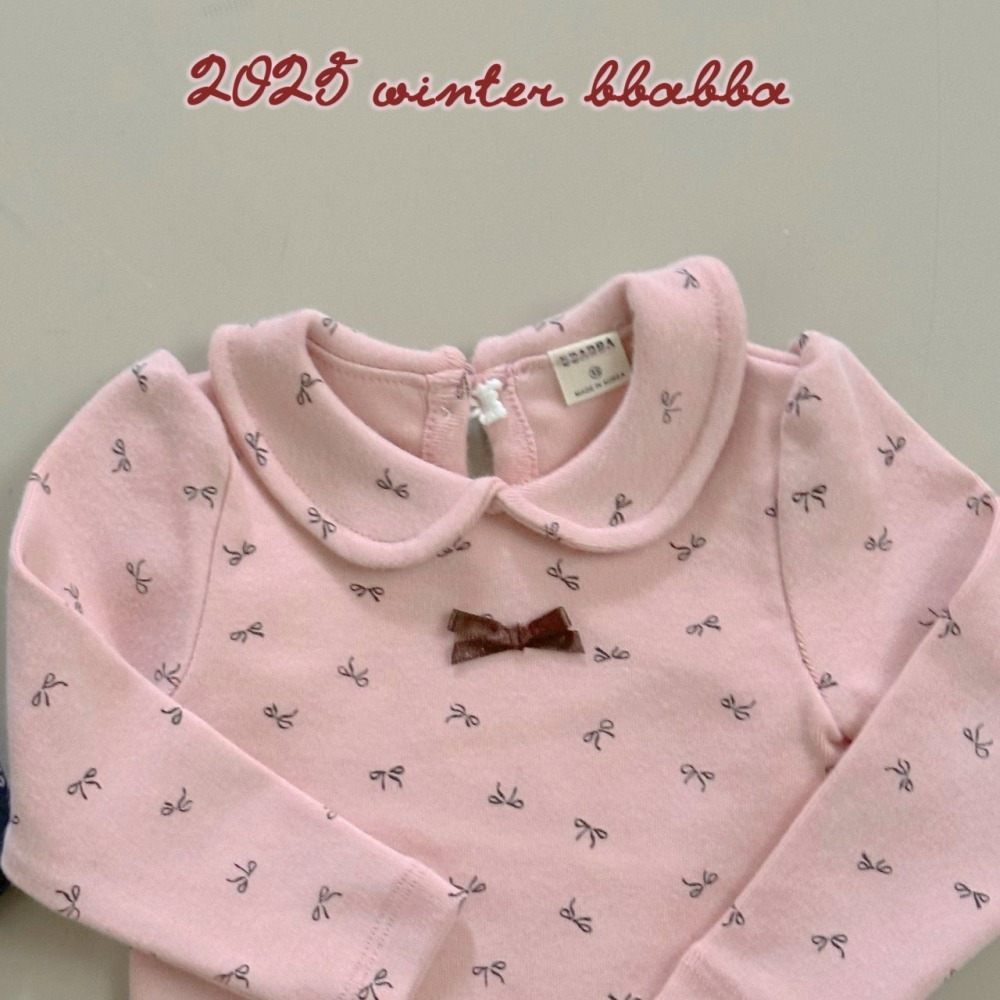 BBABBA 包屁衣 含帽 빠빠 데니리본카라슈트보넷SET-細節圖3