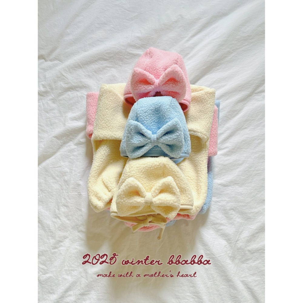 BBABBA 帽子含帽 빠빠 말랑리본보넷SET-細節圖3