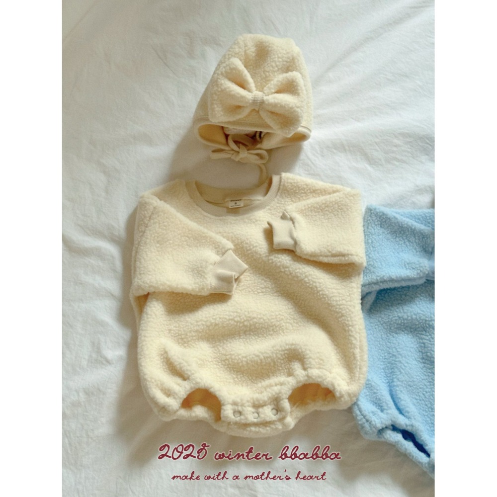 BBABBA 帽子含帽 빠빠 말랑리본보넷SET-細節圖4
