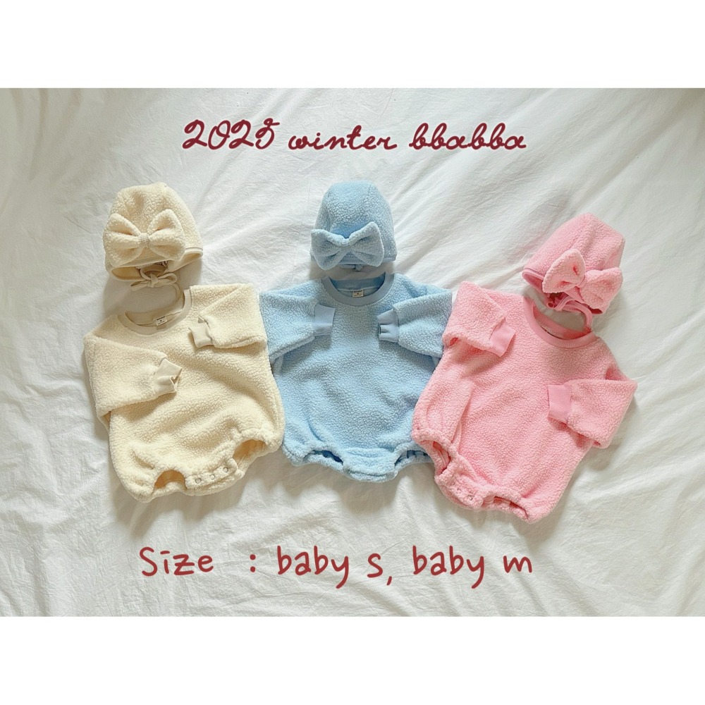 BBABBA 帽子含帽 빠빠 말랑리본보넷SET-細節圖10