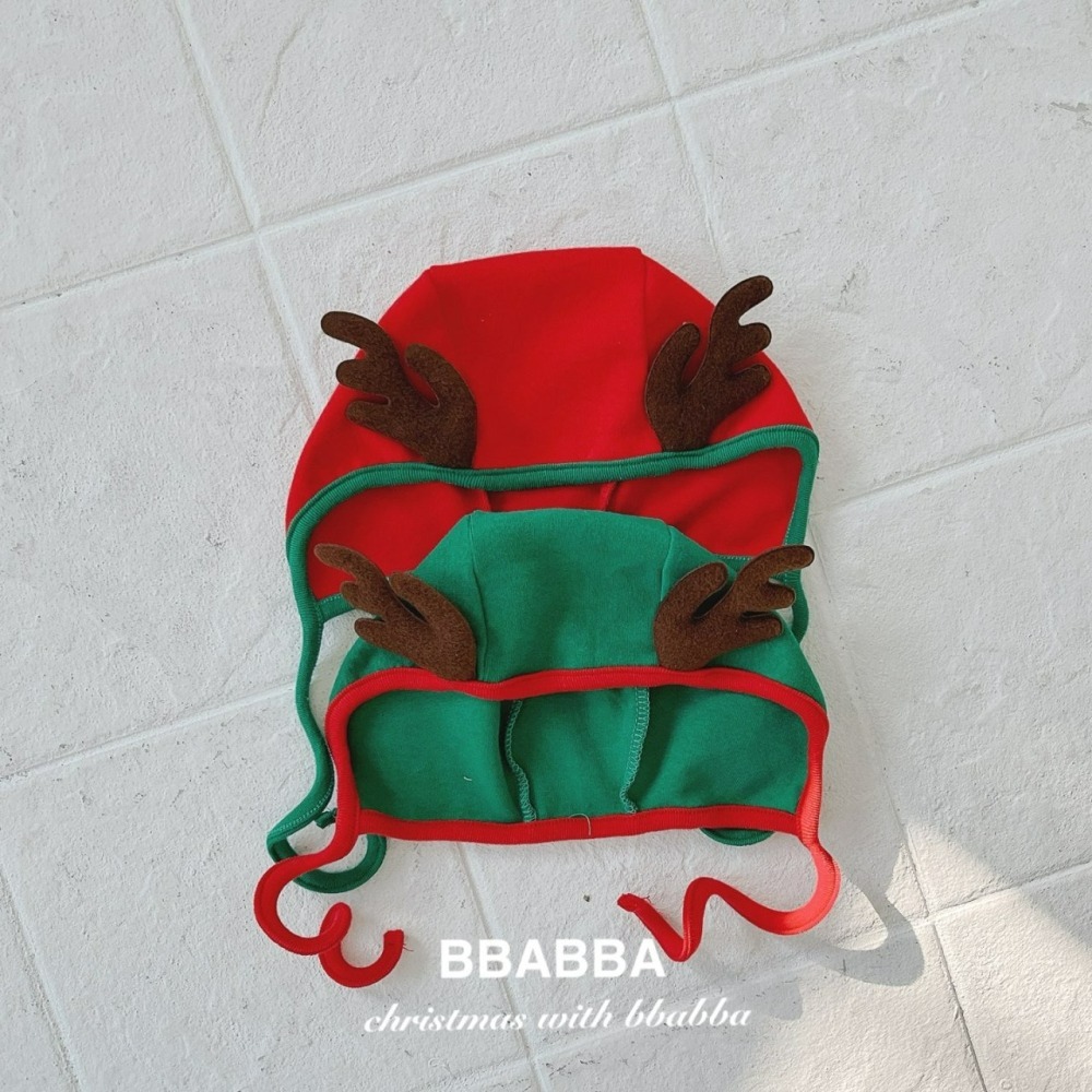 BBABBA 帽子 빠빠 사슴뿔보넷 聖誕 크리스마스-細節圖2