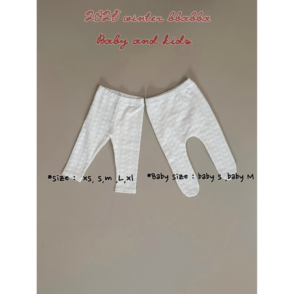 BBABBA 內搭褲 빠빠 하트니트레깅스-細節圖2