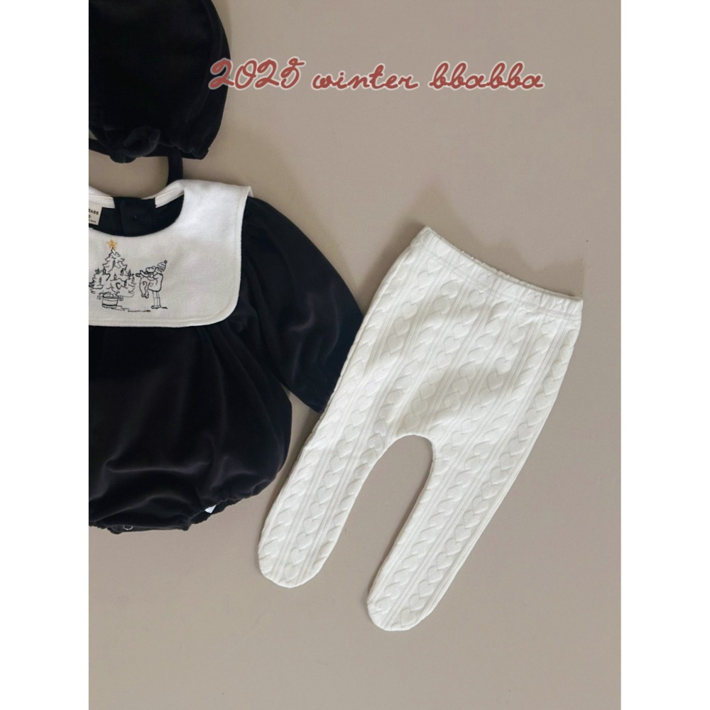 BBABBA 內搭褲 빠빠 하트니트유빌레깅스-細節圖2