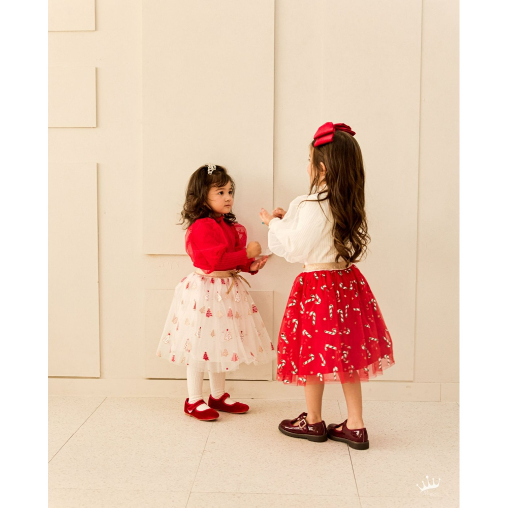 Minirecipe 裙子 미니레시피 25트리샤스커트 聖誕 크리스마스-細節圖5