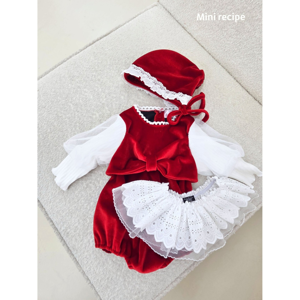 Minirecipe 裙子 미니레시피 메리레이스스커트 聖誕 크리스마스-細節圖3