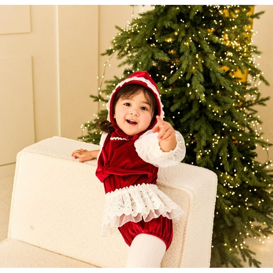 Minirecipe 包屁衣 미니레시피 메리빅리본슈트 聖誕 크리스마스-細節圖2