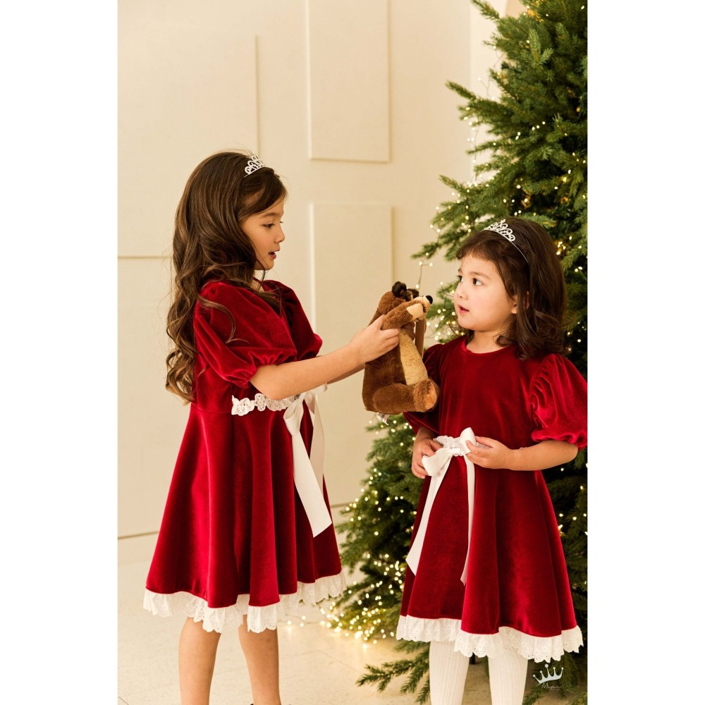 Minirecipe 洋裝 미니레시피 미미레드벨벳원피스 聖誕 크리스마스-細節圖3