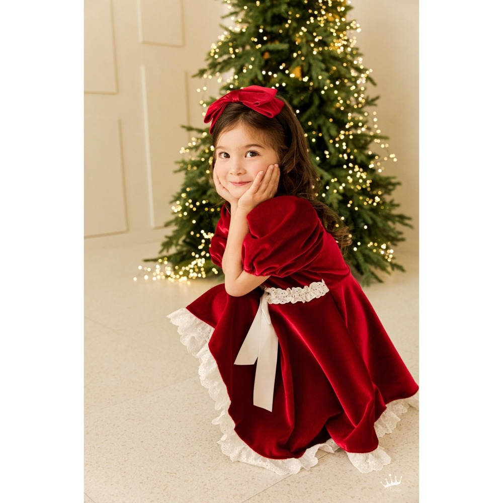 Minirecipe 洋裝 미니레시피 미미레드벨벳원피스 聖誕 크리스마스-細節圖6