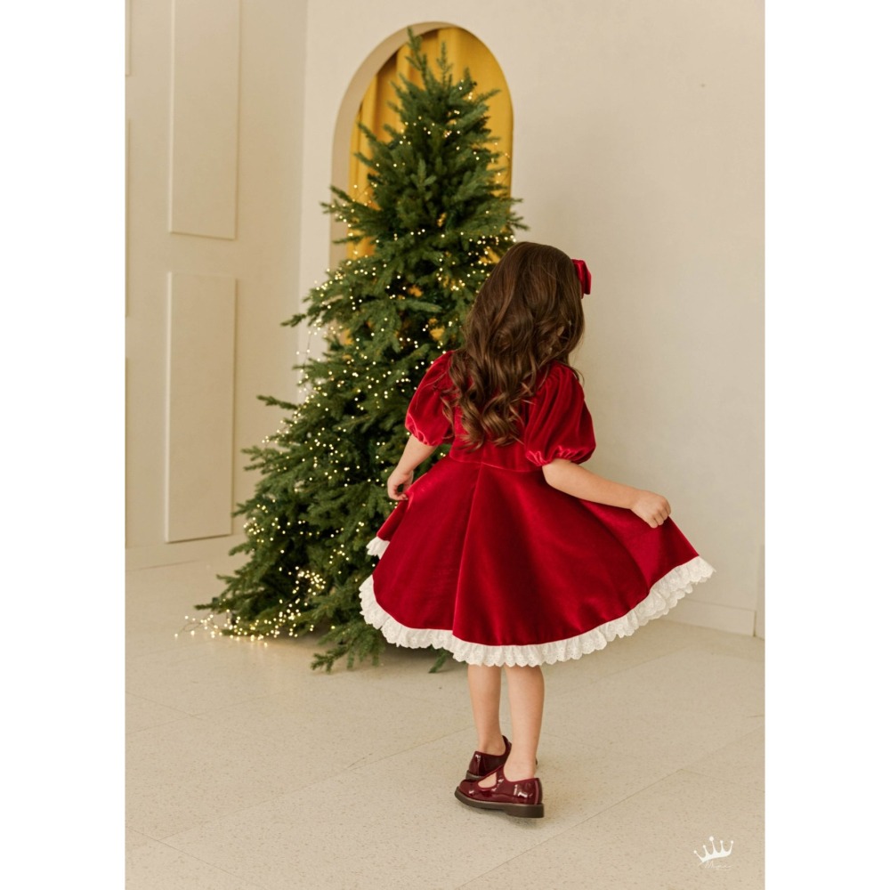 Minirecipe 洋裝 미니레시피 미미레드벨벳원피스 聖誕 크리스마스-細節圖8