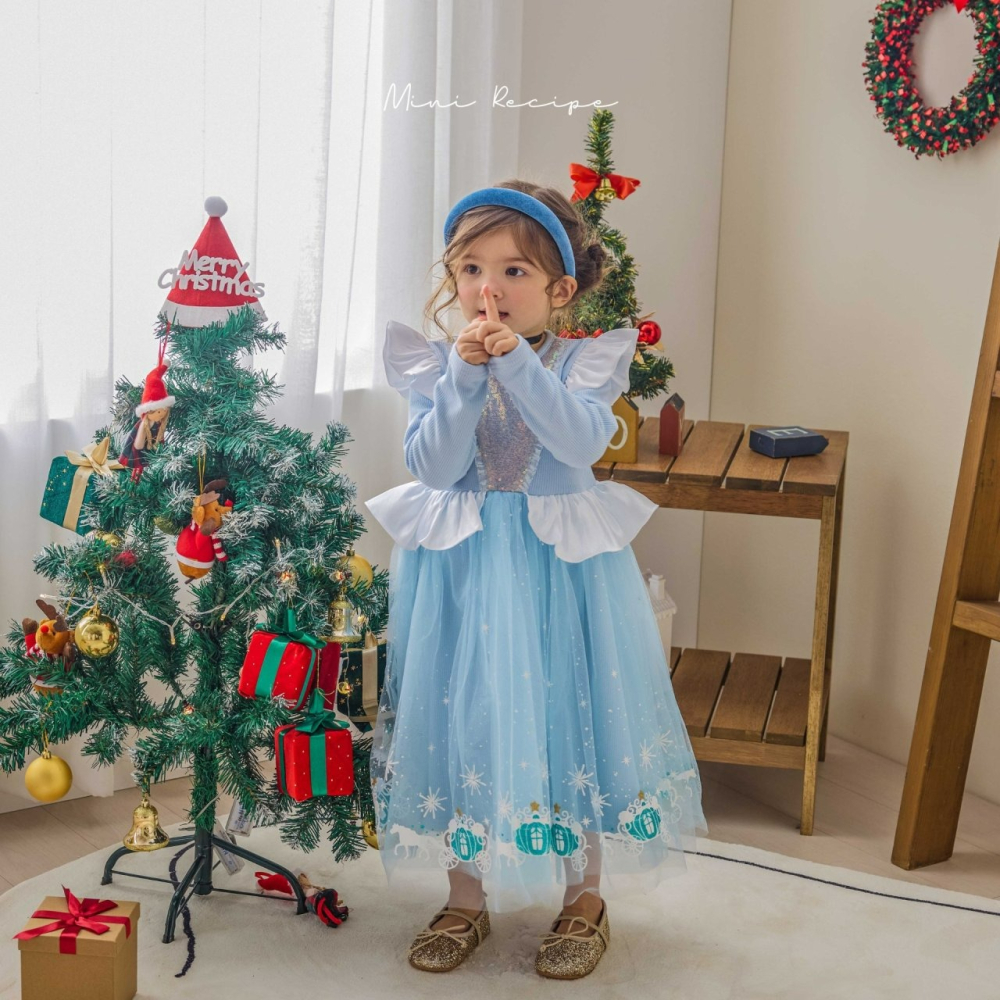 Minirecipe 洋裝 미니레시피 신데렐라드레스 聖誕 크리스마스-細節圖6