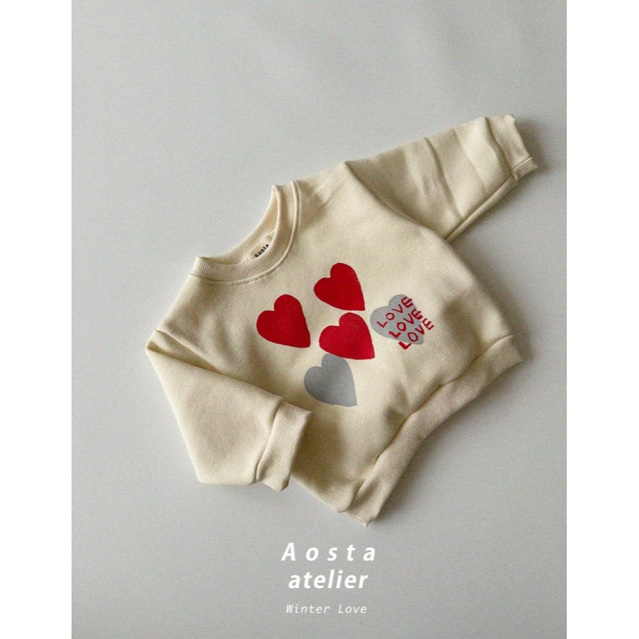 Aosta 上衣 아오스타 하트맨투맨-細節圖2