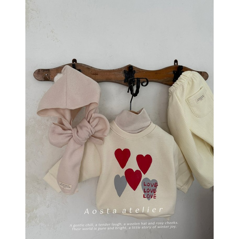 Aosta 上衣 아오스타 하트맨투맨-細節圖7