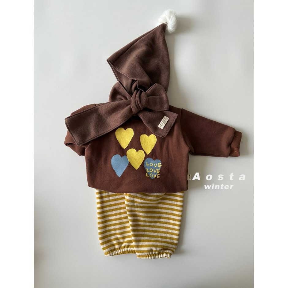 Aosta 上衣 아오스타 하트맨투맨-細節圖9