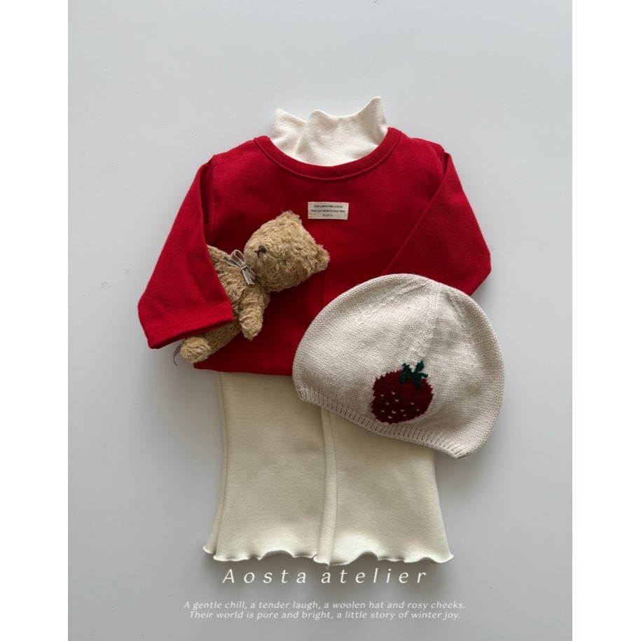 Aosta 帽子 아오스타 니트딸기모자-細節圖6