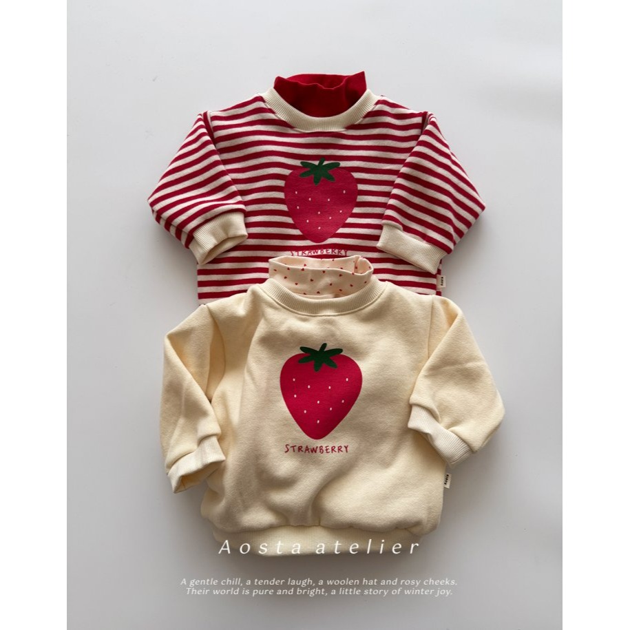 Aosta 上衣 아오스타 딸기맨투맨-細節圖2