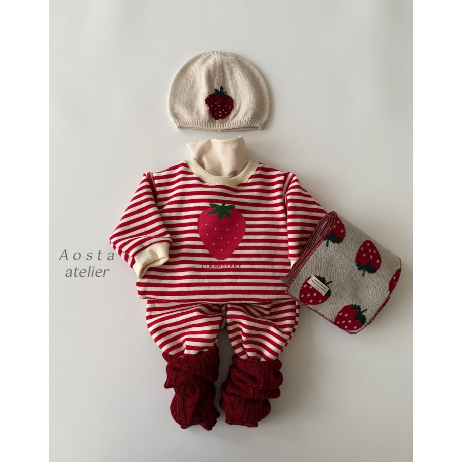 Aosta 上衣 아오스타 딸기맨투맨-細節圖5