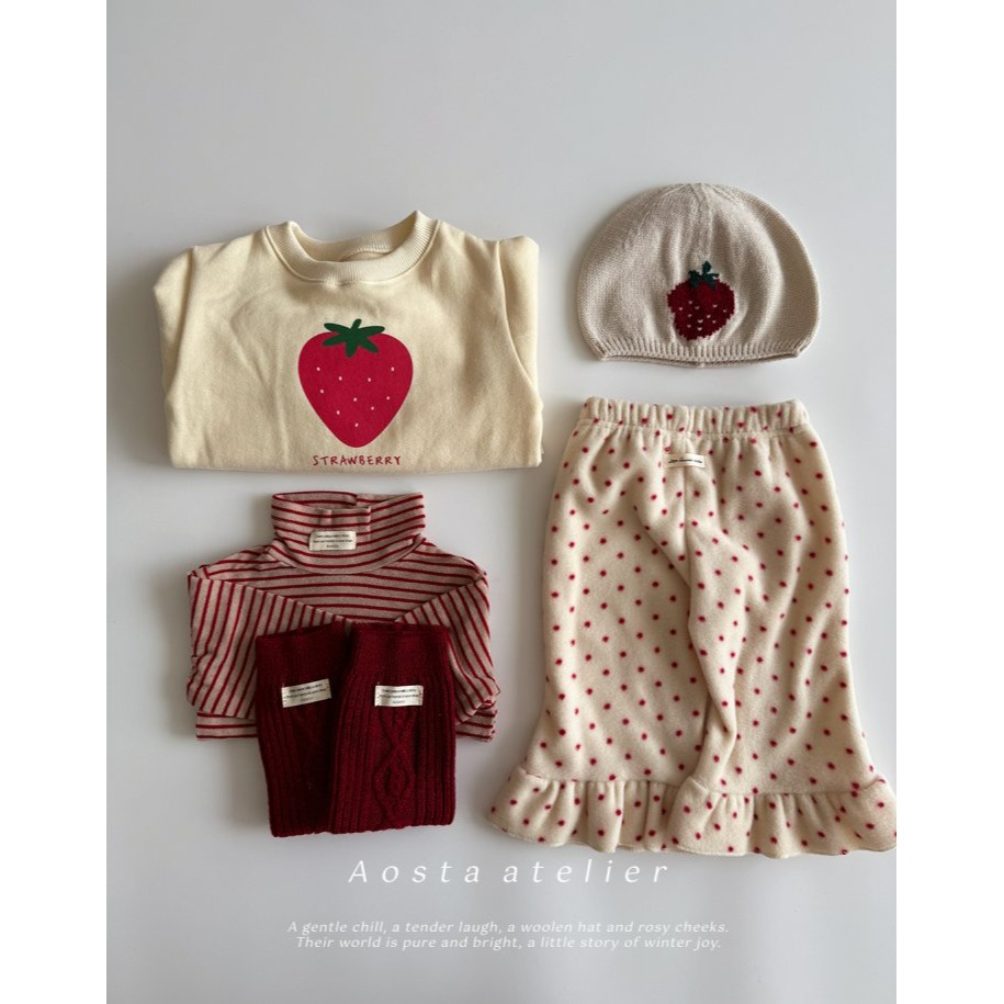 Aosta 上衣 아오스타 딸기맨투맨-細節圖10