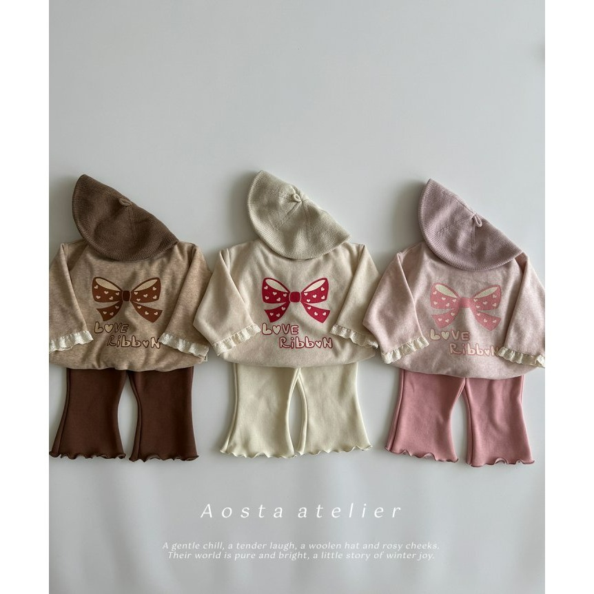 Aosta 上衣 아오스타 러브리본맨투맨-細節圖2