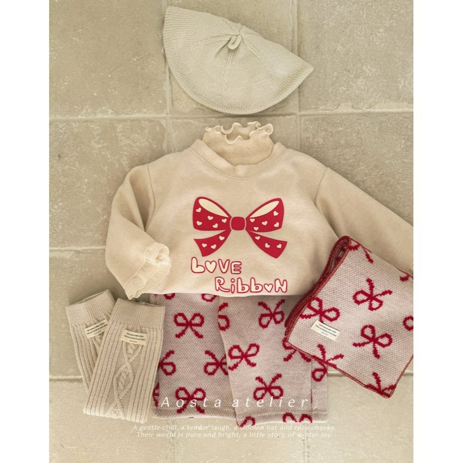Aosta 上衣 아오스타 러브리본맨투맨-細節圖8
