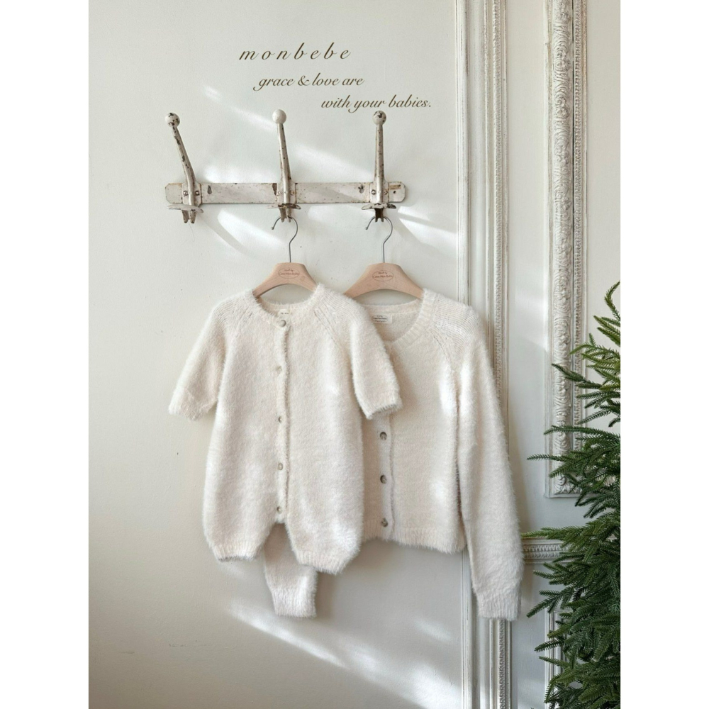 Monbebe 開襟衫 몽베베 25테디가디건엄마-細節圖2