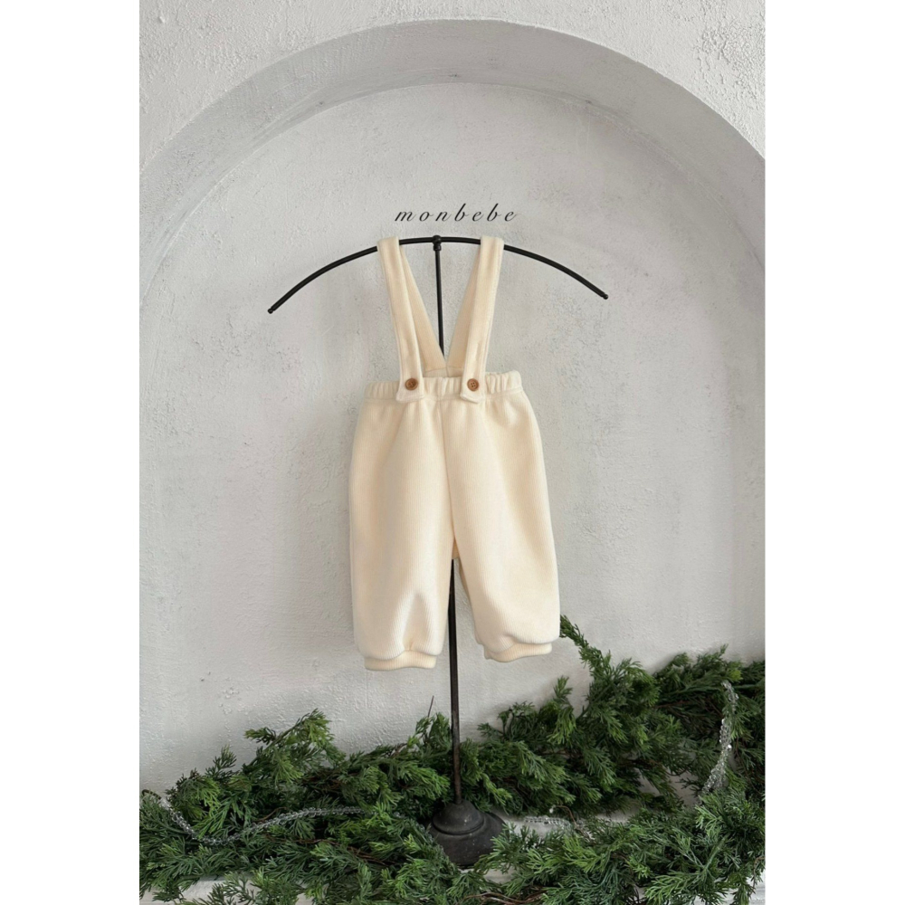 Monbebe 褲子 몽베베 W골지멜빵팬츠-細節圖5