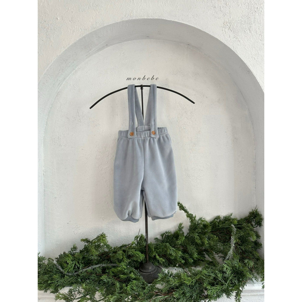 Monbebe 褲子 몽베베 W골지멜빵팬츠-細節圖7