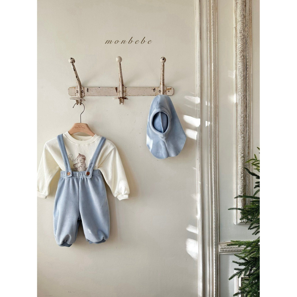 Monbebe 褲子 몽베베 W골지멜빵팬츠-細節圖8