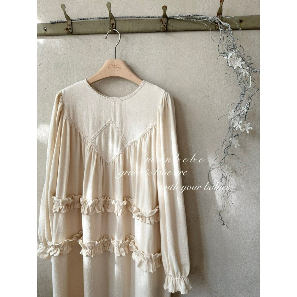 Monbebe 洋裝 Mom 몽베베 멀린프릴원피스엄마 聖誕 크리스마스-細節圖6