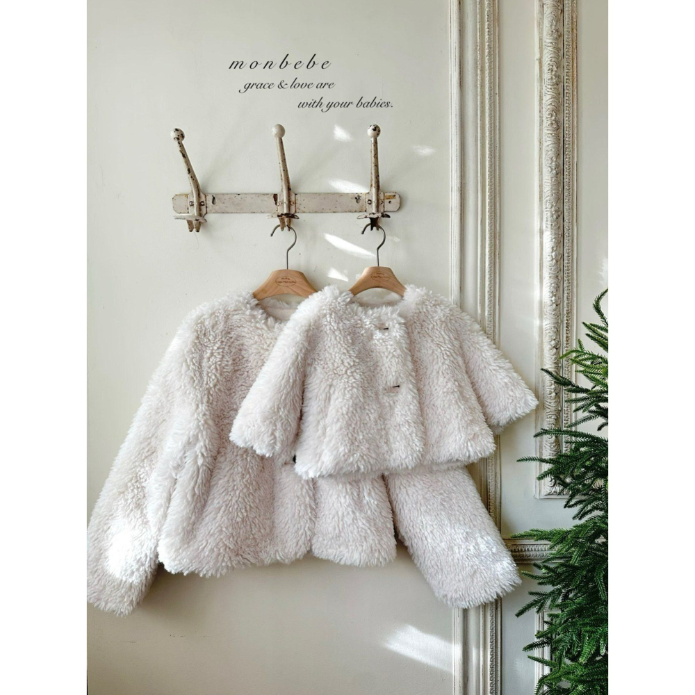 Monbebe 外套 몽베베 에코무스탕엄마-細節圖2