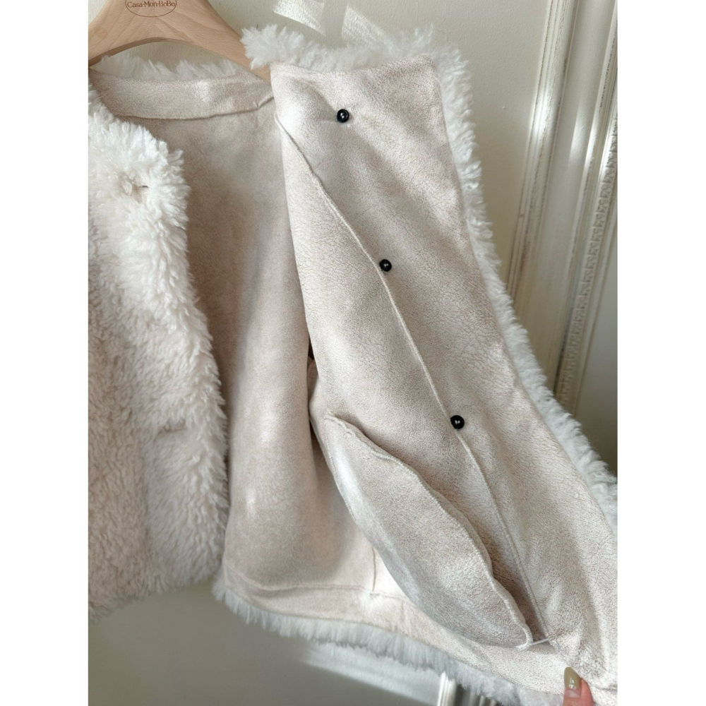 Monbebe 外套 몽베베 에코무스탕엄마-細節圖5