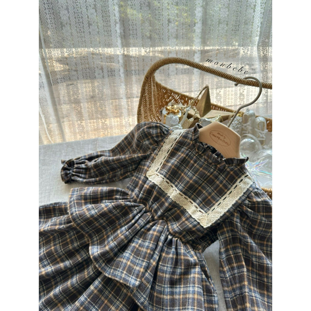 Monbebe 洋裝 몽베베 로페체크원피스-細節圖4