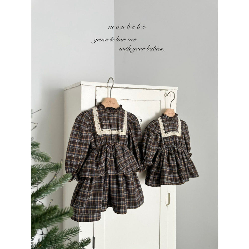 Monbebe 洋裝 몽베베 로페체크원피스-細節圖5