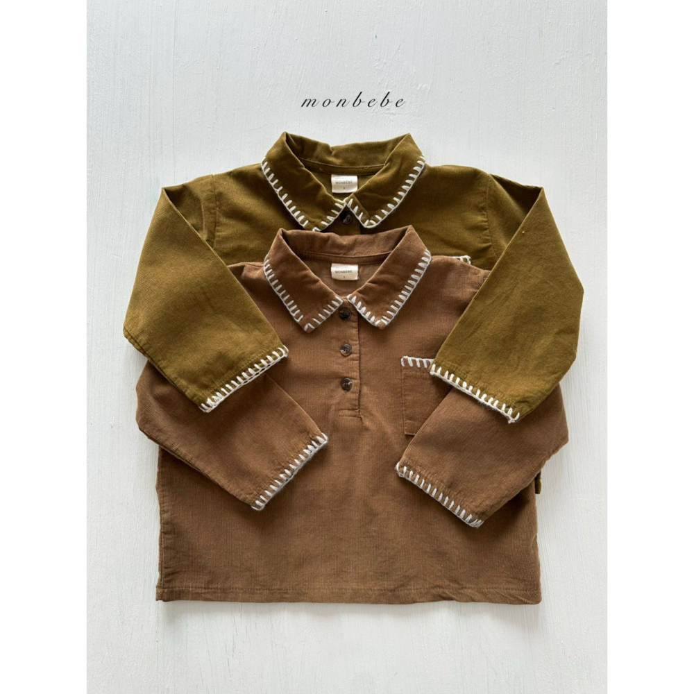 Monbebe 上衣 몽베베 루이스멜로셔츠-細節圖3