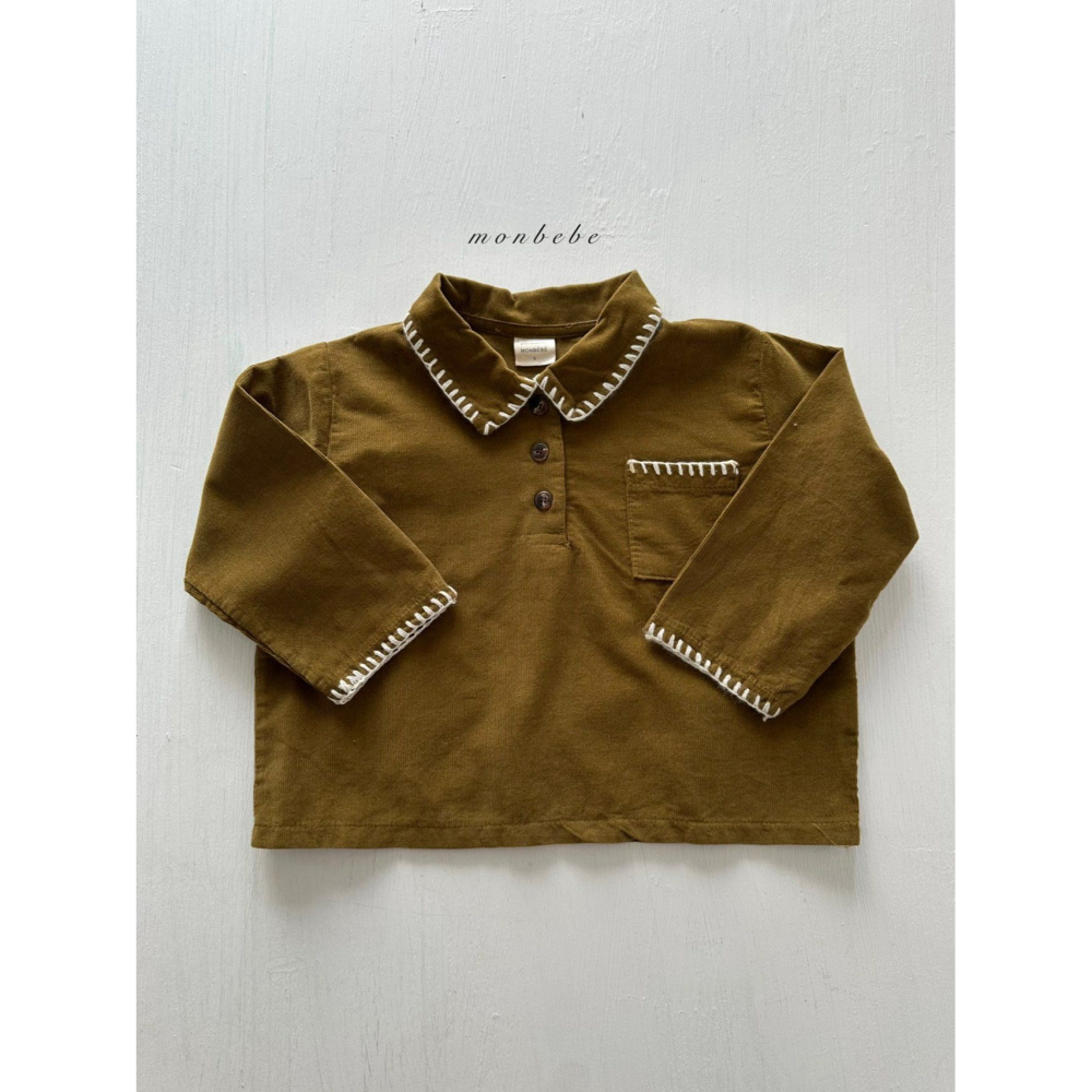 Monbebe 上衣 몽베베 루이스멜로셔츠-細節圖4