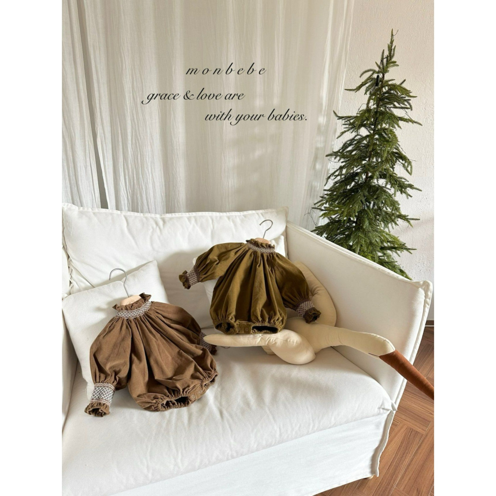 Monbebe 包屁衣 몽베베 샬럿스모크슈트-細節圖2