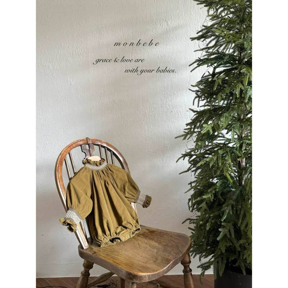 Monbebe 包屁衣 몽베베 샬럿스모크슈트-細節圖3