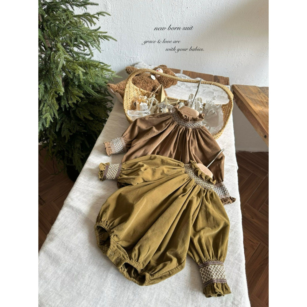 Monbebe 包屁衣 몽베베 샬럿스모크슈트-細節圖5