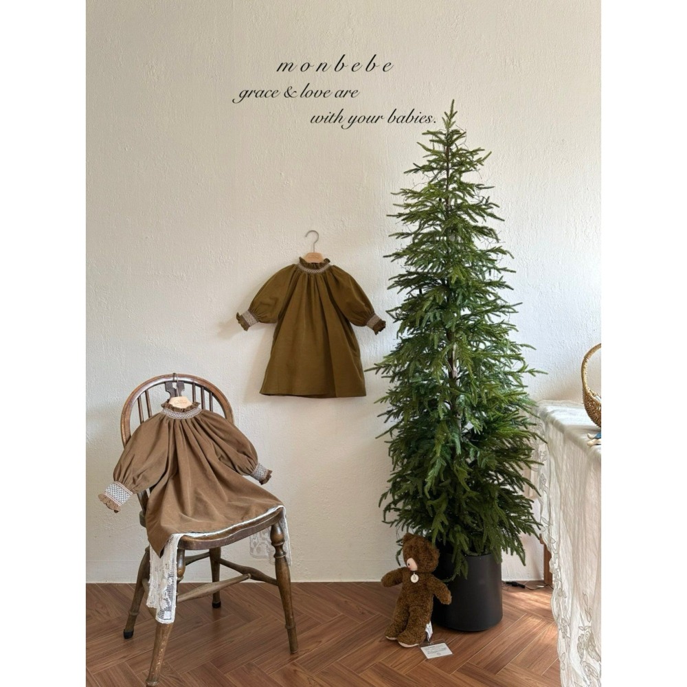 Monbebe 洋裝 몽베베 샬럿스모크원피스-細節圖2