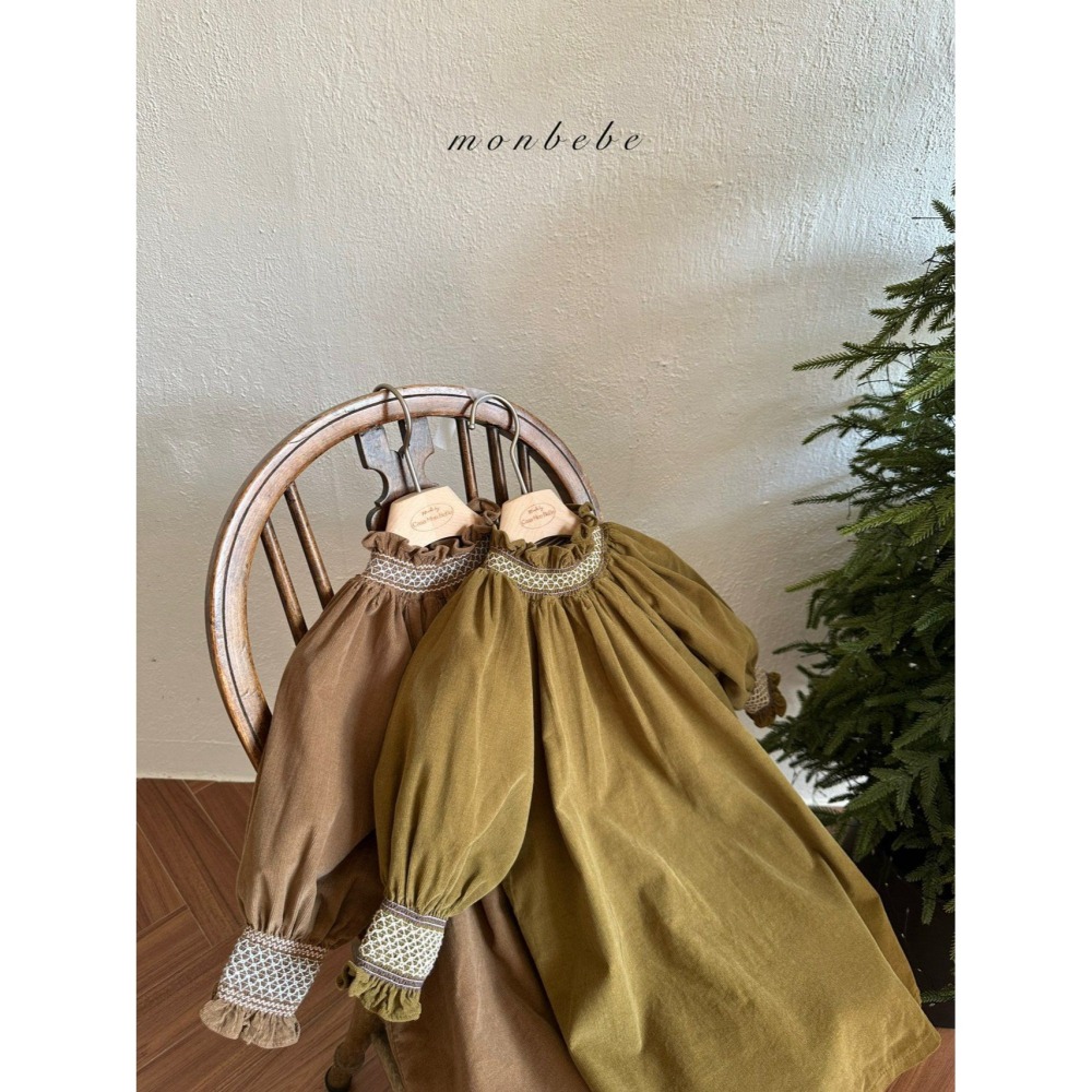 Monbebe 洋裝 몽베베 샬럿스모크원피스-細節圖3