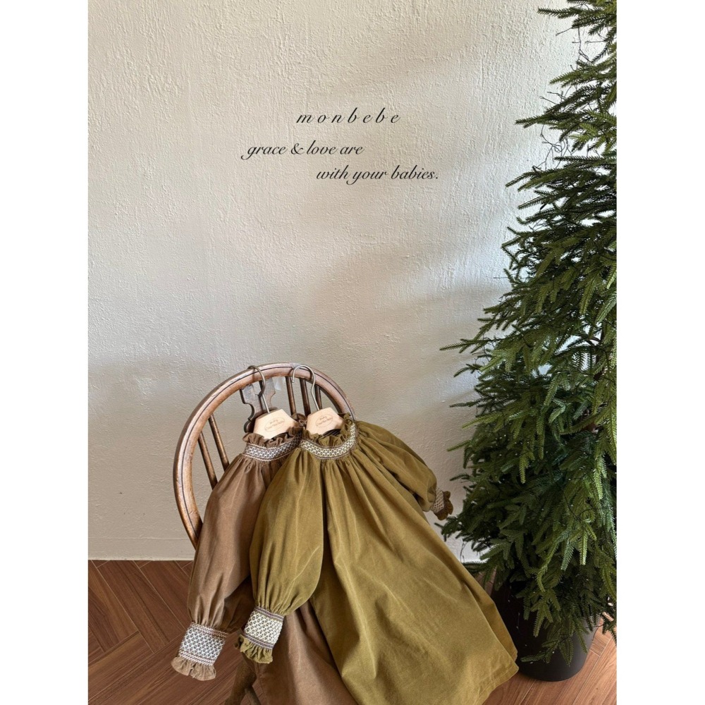 Monbebe 洋裝 몽베베 샬럿스모크원피스-細節圖8