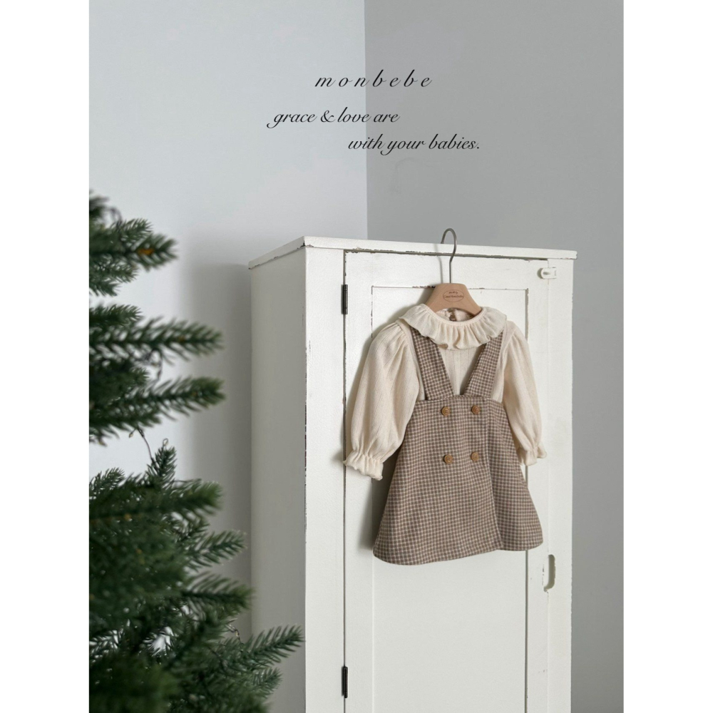 Monbebe 洋裝 몽베베 윈도우체크원피스-細節圖2