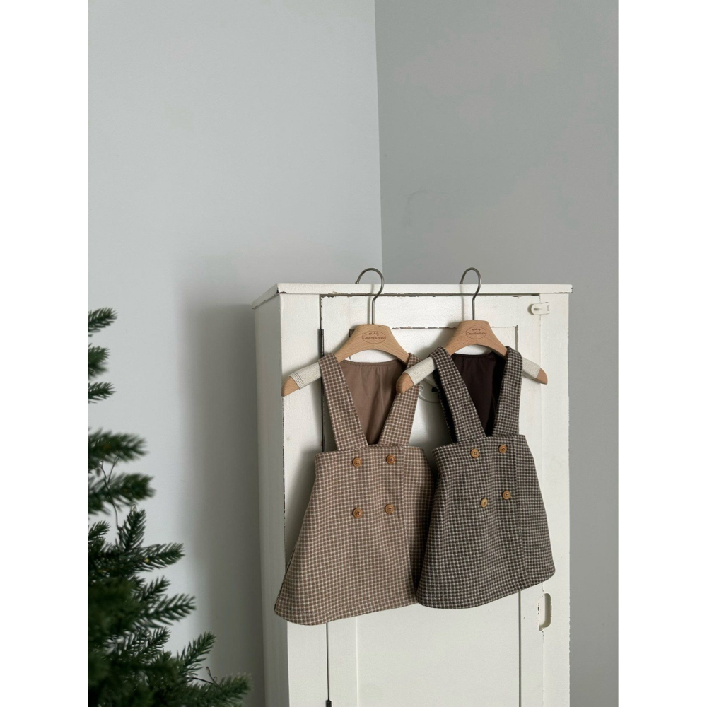 Monbebe 洋裝 몽베베 윈도우체크원피스-細節圖8