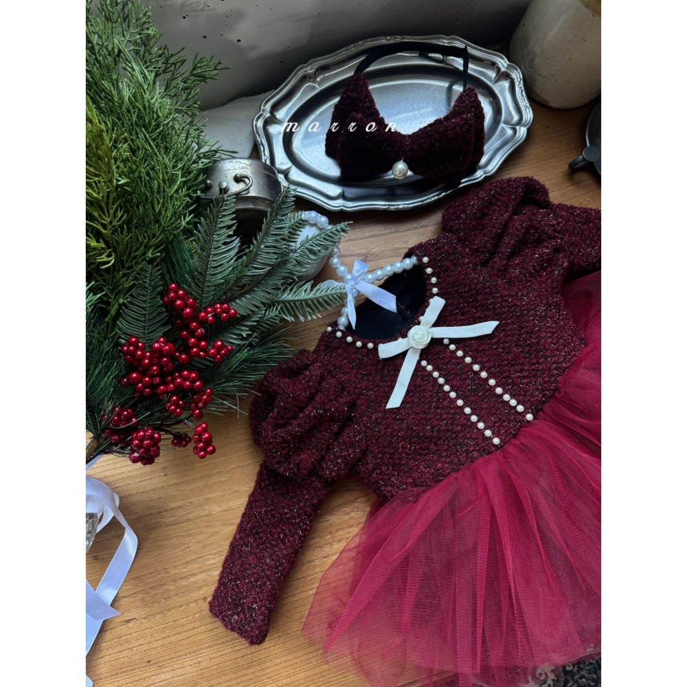 Marron 裝飾 마론 로즈브로치 聖誕 크리스마스-細節圖10