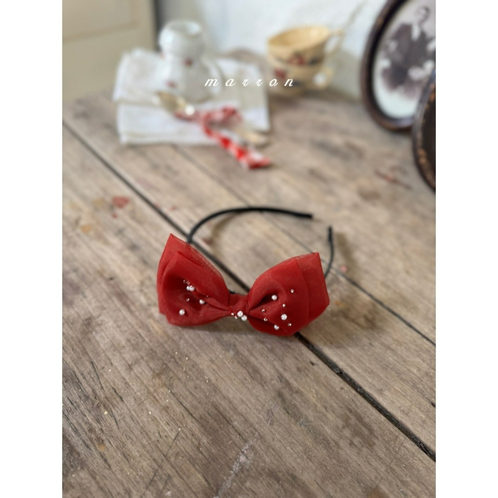 Marron 髮箍 마론 이자벨머리띠 聖誕 크리스마스-細節圖3