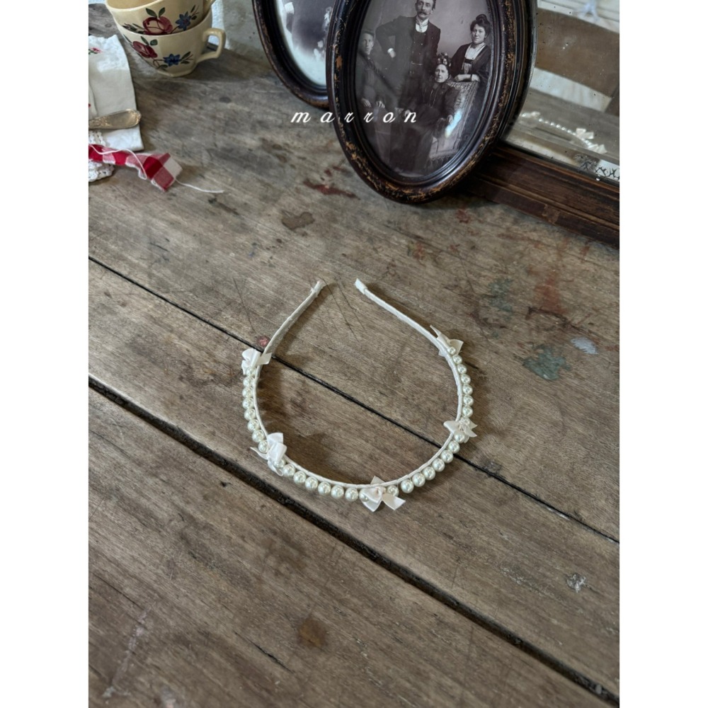 Marron 髮箍 마론 진주머리띠-細節圖3