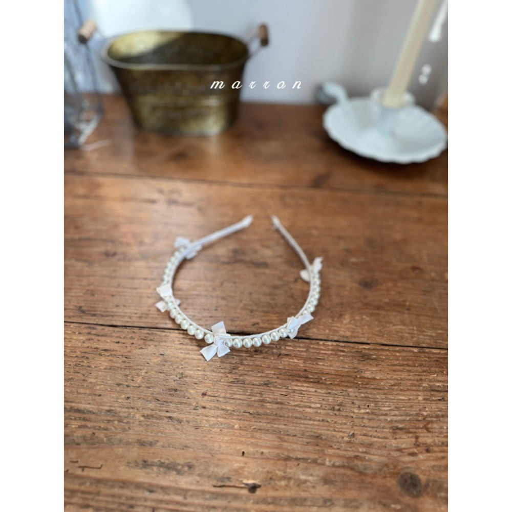 Marron 髮箍 마론 진주머리띠-細節圖7