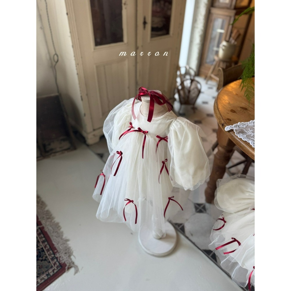 Marron 洋裝 마론 크리스마스리본드레스 聖誕 크리스마스-細節圖8