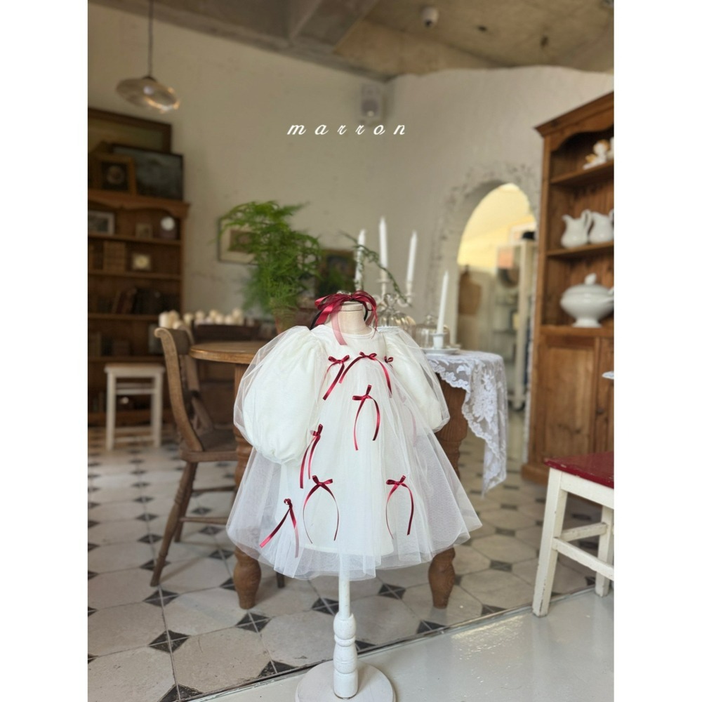 Marron 洋裝 마론 크리스마스리본드레스 聖誕 크리스마스-細節圖9